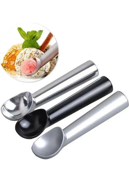 Siyah Antifriz Dondurma Kepçe Dondurma Külahı Dondurma Kazıcı Yapışmaz Anti-Freeze Dondurma Scooper Çocuklar Mutfak Aracı Alüminyum (Yurt Dışından) fırsatları