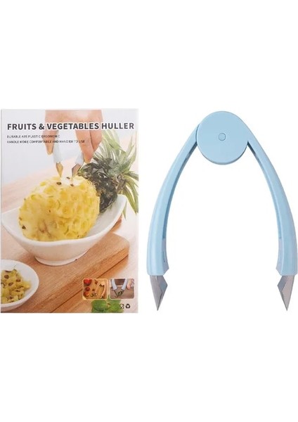 Mavi Ananas Tarağı Çilek Klip Çok Amaçlı Ananas Göz Sökücü Huller Sebze Meyve Soyucu Mutfak Cımbız Alet (Yurt Dışından)