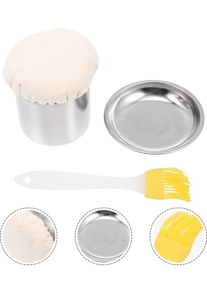 Gümüş Barbekü Aracı Setleri Tava Mutfak Tedarik Türkiye Yağ Teyelleme Fırçası Gadget Gözleme Yayma Aracı Paslanmaz Çelik (Yurt Dışından) indirimleri