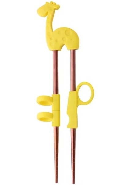 Sarı Gül Altın Yeniden Kullanılabilir Paslanmaz Çelik Çocuklar Için Sevimli Taşınabilir Yemek Çubukları Öğrenme Eğitimi Yemek Çubukları Gıda Çubukları Öğrenci Çocuk Aydınlanma (Yurt Dışından)