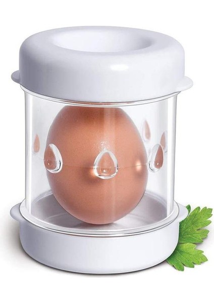 Beyaz Pişmiş Makine Kabuğu Ev Makinesi Elle Çalıştırılan Sökücü Kabuk Otomatik Soyma Bombardımanı Mutfak Yumurta Plastik Gadget (Yurt Dışından)