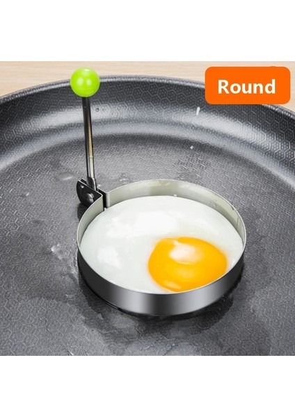 D Paslanmaz Çelik 5 Tarzı Kızarmış Yumurta Gözleme Şekillendirici Omlet Kalıp Kalıp Kızartma Yumurta Pişirme Araçları Mutfak Aksesuarları Gadget Yüzükler (Yurt Dışından)
