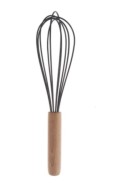 Manuel Yumurta Çırpıcı Ahşap Saplı Silikon Mikser Yumurta Çırpıcı Çırpma Mutfak Aletleri Yumurta Krem Karıştırma Mutfak Pişirme Pasta Araçları (Yurt Dışından)