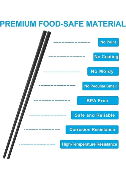 24CM-10PAIRS-JF Yemek Çubukları 10 Çift Yeniden Kullanılabilir Cam Elyaf Yiyecek Çubukları Japon Çin Kore Yemek ve Yemek Pişirmeye Uygun, Hepsi Bir Hediye Kutusunda (Yurt Dışından) fırsatları
