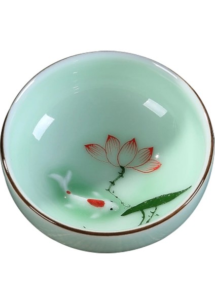 S Lotus Çay Bardağı Porselen Zen Drinkware El Boyalı Seramik Yeni Varış Küçük Çay Kupa Balık Çin Çay Seti Aksesuarları (Yurt Dışından) modelleri