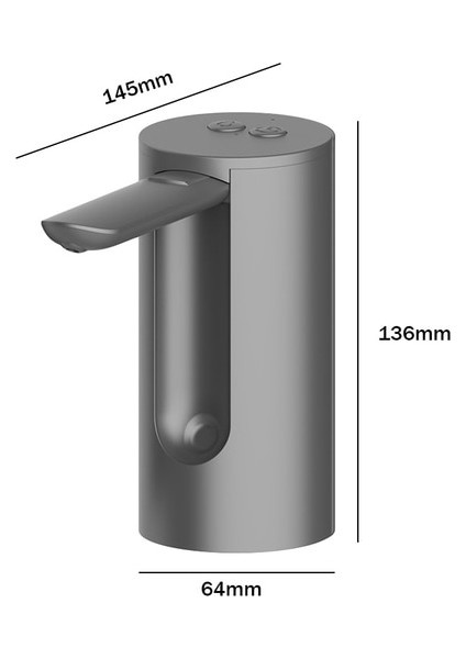 Gri B 1200MAH Otomatik Elektrikli Su Sebili Akıllı Su Pompası Taşınabilir Mini Elektrikli Galon Pompası Mutfak Için Namlulu Su Elektrikli Pompa (Yurt Dışından)