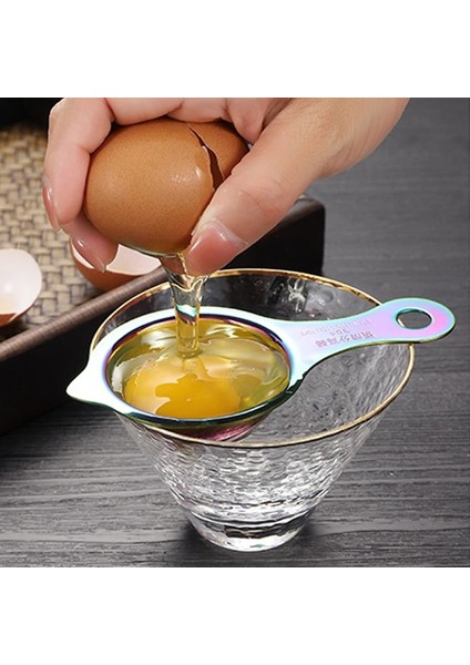 Gümüş 1 Adet 304 Paslanmaz Çelik Sarısı Yumurta Ayırıcı Bölücü Eleme Gadget Pişirme Aracı Çok Renkli Mutfak Aksesuarları Çok Fonksiyonlu (Yurt Dışından) indirimleri