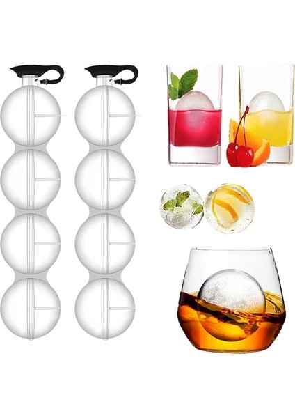 1 Adet 4 Holte Küre Viski Ijs Bal Kalıp Ronde Jöle Icecube Makinesi Mallen Diy Kokteyl Hokeyi Maken Gereedschap Voor Thuis Bar Parti (Yurt Dışından)