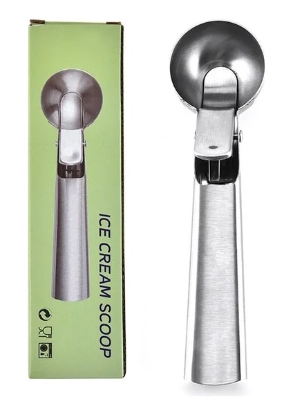 Kutu ile 18X4.8CM Ice Creamtool Paslanmaz Çelik Dondurma Kaşıkları Dondurma Topu Makinesi Meyve Kaşığı Tatlı Dükkanı Aksesuarları Mutfak Malzemeleri (Yurt Dışından)