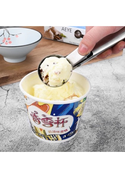 Kutu ile 18X4.8CM Ice Creamtool Paslanmaz Çelik Dondurma Kaşıkları Dondurma Topu Makinesi Meyve Kaşığı Tatlı Dükkanı Aksesuarları Mutfak Malzemeleri (Yurt Dışından) indirimleri