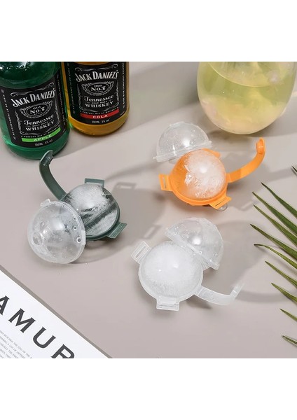 Turuncu Yeni 5cm Yuvarlak Top Buz Küpü Kalıp Dıy Dondurma Yapma Makinesi Plastik Buz Kalıbı Viski Buz Kalıbı Bar Aracı Mutfak Gadget Aksesuarları (Yurt Dışından)