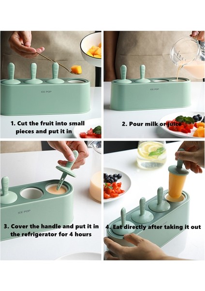 Mavi 4 In 1 Dondurma Sandviç Makineleri Koni Tutucular Dondurma Makineleri Dondurma Çubukları Mutfak Aletleri Dondurma Araçları Diy Popsicle Kalıp (Yurt Dışından)