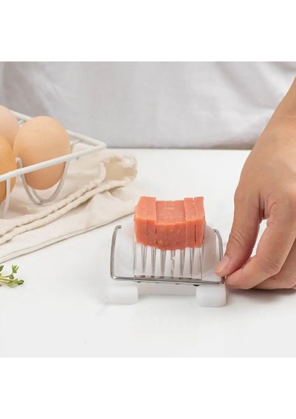 03 Rastgele Renk 1 Adet Çok Fonksiyonlu Yumurta Kesici Paslanmaz Çelik ve Plastik Yumurta Dilimleme Öğle Yemeği Et Jambon Dilimleme Yumurta Araçları Mutfak Alet Aksesuarları (Yurt Dışından)