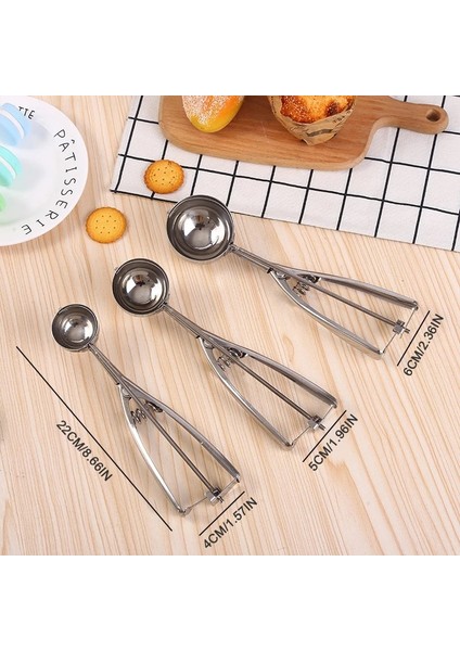 5cm 4cm/5cm/6cm Paslanmaz Çelik Dondurma Kaşığı Patates Püresi Kaşığı Dondurma Topu Parfe Yapımcısı Pratik Mutfak Gereçleri Yemek Sunucusu (Yurt Dışından) fırsatları