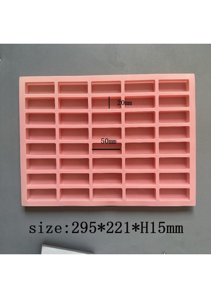 011 Pembe 40 Delik Dikdörtgen Gıda Sınıfı Silikon Buz Küpü Kalıp Viski Çikolata Buz Kalıbı Kare Şeklinde Dıy Kalıp Çikolata Kalıp (Yurt Dışından) modelleri