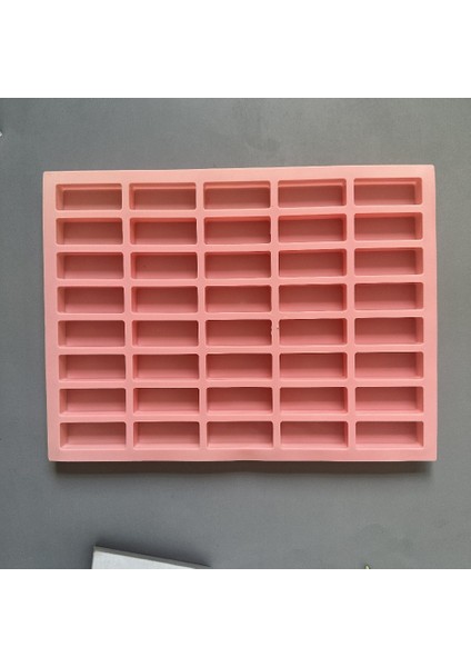 011 Pembe 40 Delik Dikdörtgen Gıda Sınıfı Silikon Buz Küpü Kalıp Viski Çikolata Buz Kalıbı Kare Şeklinde Dıy Kalıp Çikolata Kalıp (Yurt Dışından) fırsatları