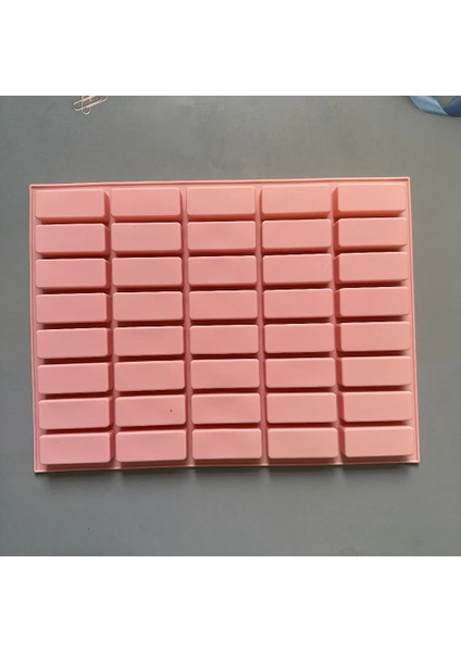 011 Pembe 40 Delik Dikdörtgen Gıda Sınıfı Silikon Buz Küpü Kalıp Viski Çikolata Buz Kalıbı Kare Şeklinde Dıy Kalıp Çikolata Kalıp (Yurt Dışından) indirimleri