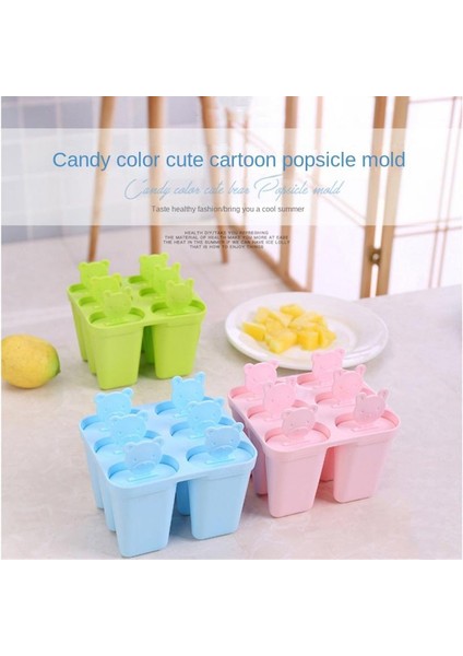 03 Dairesel Diy Dondurma Kalıp Kolay Kalıptan Çıkarma Sevimli Karikatür Dondurma Çocuklar Için Buz Kalıp 6 Grup Kapaklı Dondurma Kalıbı (Yurt Dışından)