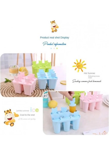 03 Dairesel Diy Dondurma Kalıp Kolay Kalıptan Çıkarma Sevimli Karikatür Dondurma Çocuklar Için Buz Kalıp 6 Grup Kapaklı Dondurma Kalıbı (Yurt Dışından) indirimleri