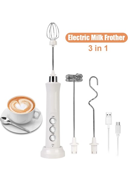 Süt Köpürtücü Yumurta Çırpıcı Kahve Cappuccino Un Karıştırıcı Elektrikli Süt Köpürtücü El 3 Hız 3 In 1 Köpük Makinesi (Yurt Dışından) fiyatları