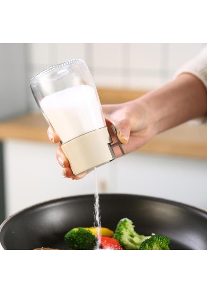 Yeşil Şişe Tuz Kontrol Şişesi Baharat Baharat Kabı Cam Sınırlı Tuzluk Taşınabilir Kantitatif Tuz Mühürlü Neme Dayanıklı Jargadget (Yurt Dışından) fırsatları