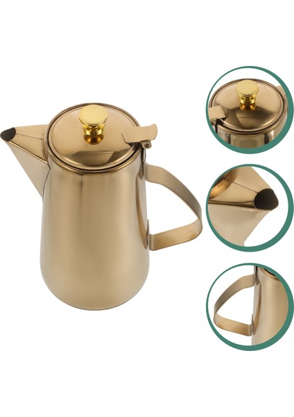 Altın Çay Paslanmaz Çelik Su Sürahi Kolu Su Isıtıcısı Ev Soğuk Soba Pot Aşınmaya Dayanıklı Kahve Mutfak (Yurt Dışından)