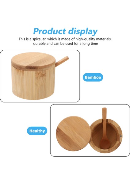 9.8x7 cm Tuz Kavanoz Konteyner Depolama Ahşap Kutu Şeker Teneke Kutu Bambu Baharat Ahşap Biber Kutuları Mutfak Kapları Çalkalayıcı Mühürlü Kaleci (Yurt Dışından) fırsatları