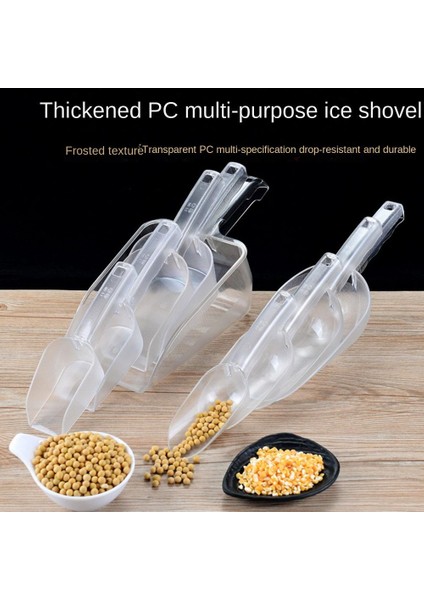 Dairesel Ağız M Plastik Buz Kepçe Mini Şeffaf Buz Küreği Parti Bar Büfe Mutfak Gadget Şeker Tatlı Tahıl Kuru Mallar Kürek (Yurt Dışından)