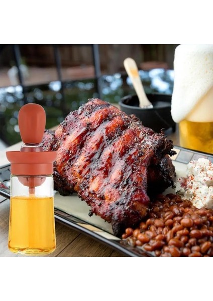 Barbekü Fırçalı Kırmızı Yağ Dispenseri Şişesi 2'si 1 Arada Cam Zeytinyağı Dispenseri Şişesi Sıkma Yağ Şişesi Pişirme Için Yağ Dispenseri (Yurt Dışından) fırsatları
