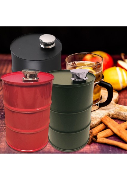 Yeşil 701-800 ml Yağ Varil Cep Şişesi Paslanmaz Çelik Karaf Seyahat Yürüyüş Için Taşınabilir Şarap Şişesi Barbekü Sızdırmaz Su Deposu (Yurt Dışından)
