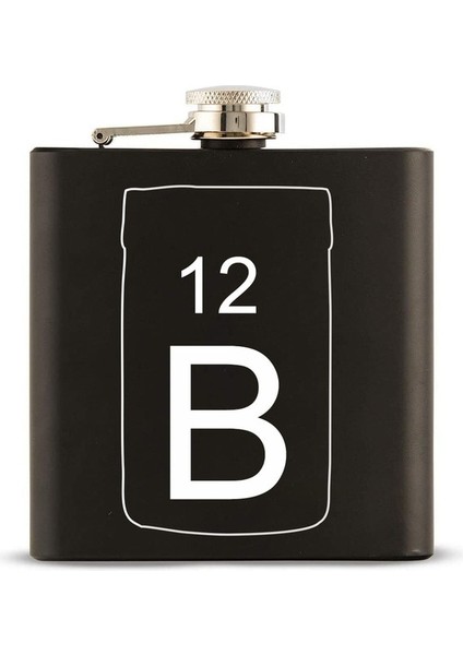 Erkekler ve Kadınlar Için Likör Için B Cep Şişesi, Viski Alkol Için Özelleştirilmiş Paslanmaz Çelik Şişe Cep Şişesi Içme Şişesi (Yurt Dışından)