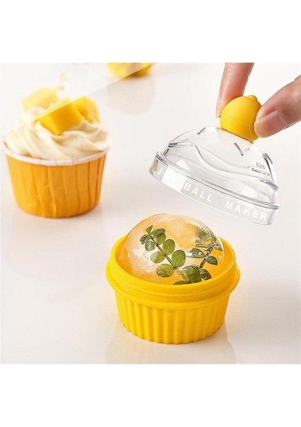 C Pembe 6.8cm Yuvarlak Top Buz Küpü Kalıp Dıy Dondurma Yapma Makinesi Plastik Buz Kalıbı Viski Buz Kalıbı Bar Aracı Mutfak Gadget Aksesuarları (Yurt Dışından)