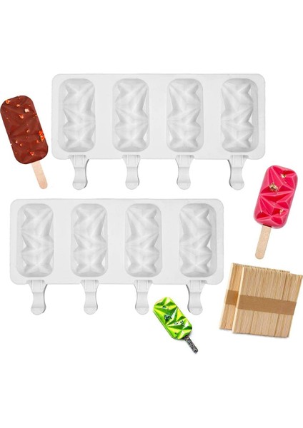 50 Adet Sopa Yaz Silikon Popsicle Kalıp Dondurma Kalıp Yaz Dıy Ev Yapımı Buz Küpü Tepsi Buz Pop Blok Dondurucu Suyu Tatlı Yapımcısı Aracı (Yurt Dışından) fiyatları