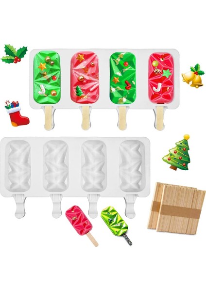 50 Adet Sopa Yaz Silikon Popsicle Kalıp Dondurma Kalıp Yaz Dıy Ev Yapımı Buz Küpü Tepsi Buz Pop Blok Dondurucu Suyu Tatlı Yapımcısı Aracı (Yurt Dışından) modelleri