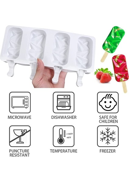 50 Adet Sopa Yaz Silikon Popsicle Kalıp Dondurma Kalıp Yaz Dıy Ev Yapımı Buz Küpü Tepsi Buz Pop Blok Dondurucu Suyu Tatlı Yapımcısı Aracı (Yurt Dışından) fırsatları