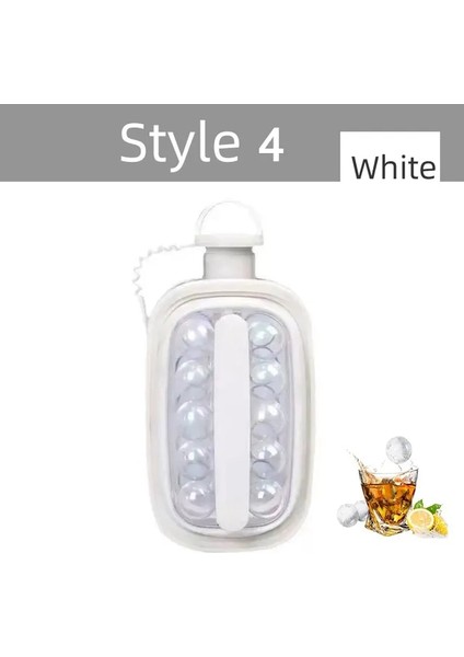 Küçük Beyaz 2 In 1 Taşınabilir Silikon Buz Topu Makinesi Su Isıtıcısı Yaratıcı Buz Küpü Kalıp Mutfak Bar Alet Buz Hokeyi Kafes Yapma Aracı Su Isıtıcısı (Yurt Dışından)