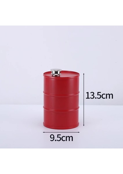 Kırmızı 25 Oz Votka Yağ Davulları Viski Flagon Yağ Varil Votka Viski Sürahi Taşınabilir Açık Seyahat 304 Paslanmaz Çelik Likör Cep Şişesi (Yurt Dışından)