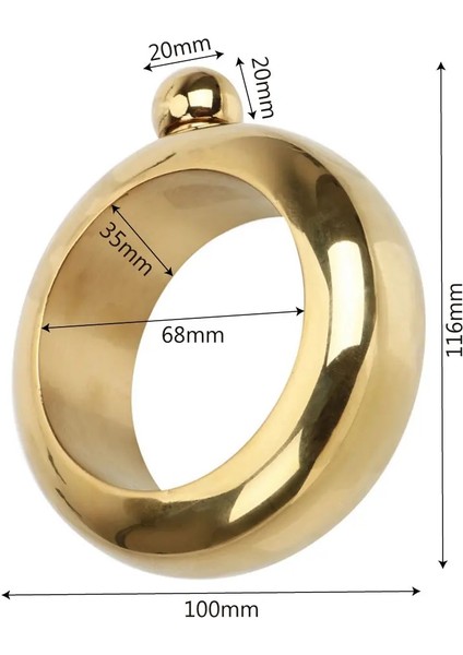 Yuvarlak Alt 1 Oz Hılıfe Bilezik Zarif Şarap Şişesi Drinkware Aksesuarları Bileklik Cep Şişesi 3.5 Oz Viski Votka Alkol Için Yuvarlak Şık Cep Şişesi (Yurt Dışından) modelleri