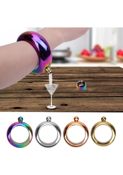 Yuvarlak Alt 1 Oz Hılıfe Bilezik Zarif Şarap Şişesi Drinkware Aksesuarları Bileklik Cep Şişesi 3.5 Oz Viski Votka Alkol Için Yuvarlak Şık Cep Şişesi (Yurt Dışından) fırsatları