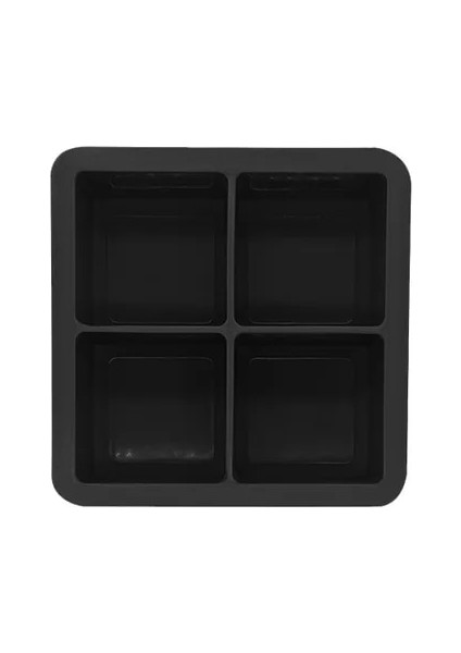 Siyah-4 Izgaralar 4 Izgaralar Kapaksız Buz Küpü Kalıp Silikon Buz Yapıcı Viski Kokteyl Brendi Için Buz Kalıbı Büyük Cubitera Buz Tepsisi Buz Küpü Kalıp (Yurt Dışından)