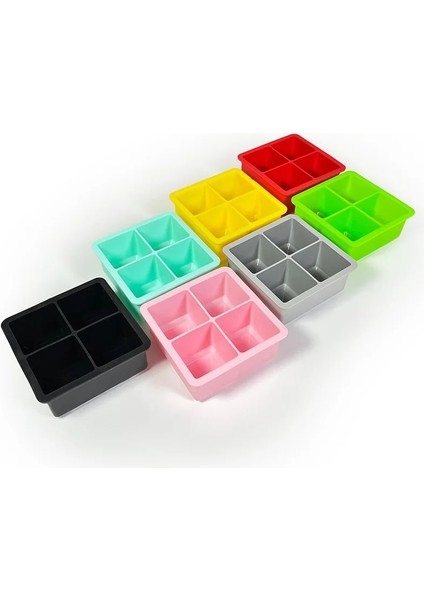 Siyah-4 Izgaralar 4 Izgaralar Kapaksız Buz Küpü Kalıp Silikon Buz Yapıcı Viski Kokteyl Brendi Için Buz Kalıbı Büyük Cubitera Buz Tepsisi Buz Küpü Kalıp (Yurt Dışından) indirimleri