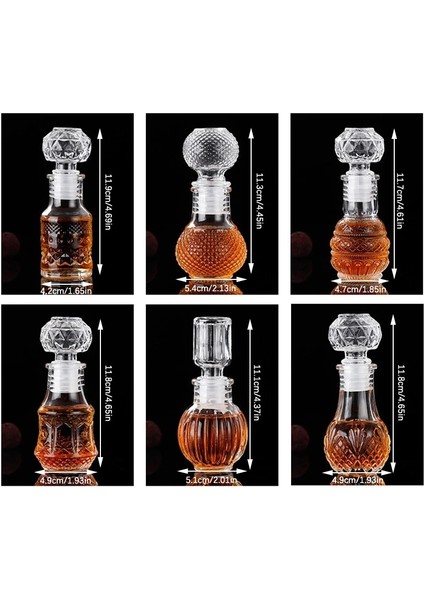 Stil P2 1 Adet Küçük Boş Ruh Viski Şarap Şişesi 50 ml Mini Cam Alkol Likör Şişeleri Vidalı Kapaklı Viski Sürahi (Yurt Dışından) modelleri