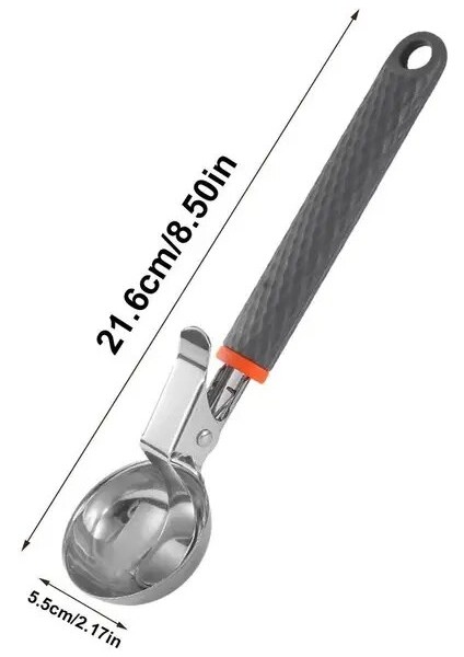 Basın Kepçe Metal Dondurma Kaşık Paslanmaz Çelik Dondurma Kazıcı Yapışmaz Meyve Buz Topu Makinesi Ev Karpuz Topu Kaşık Aracı (Yurt Dışından)