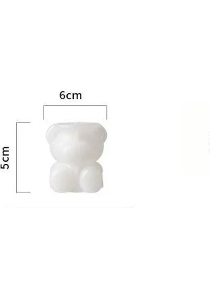 S Silikon Buz Kalıp Diy Ayı 3D Kullanımlık Buz Topu Makinesi Alçı Sabun Mum Kek Dekor Yaz Dondurma Araçları Mutfak Aksesuarları (Yurt Dışından)