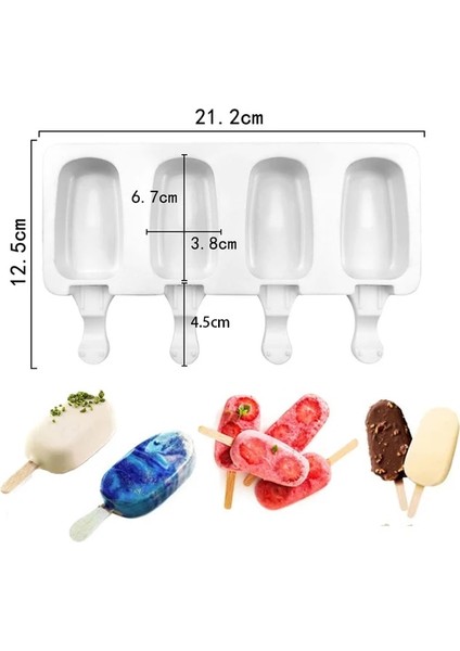 Bir Dıy Dondurma Kalıp Çoklu Stiller Çikolatalı Pasta Tatlı Popsicle Buz Küpü Kalıp Mutfak Aksesuarları Dondurma Araçları (Yurt Dışından)