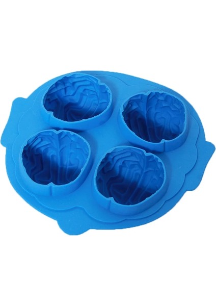Bir Beyin Şekli Silikon Buz Kalıp Freeze Buz Küpü Tepsi Buz Topu Makinesi Fondan Kek Çikolata Sabun Kalıp Dondurma Aracı Pişirme (Yurt Dışından)