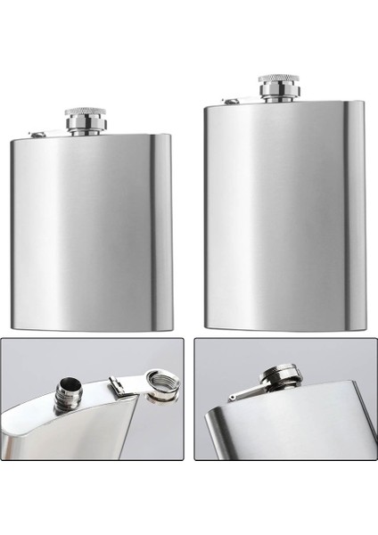 6 Oz 6/8 Oz Paslanmaz Çelik Cep Şişesi Alkol Şişesi Huni ile Likör Viski Şarap Açık Taşınabilir Cep Cep Şişesi Vidalı Kapak (Yurt Dışından) fiyatları