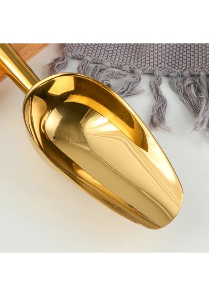 2 Adet Rosegold Paslanmaz Çelik Şeker Buz Kepçe Metal Fasulye Unu Şeker Buz Küpü Gıda Kepçe Kürek Büfe Bar Parti Mutfak Scooper Araçları (Yurt Dışından)