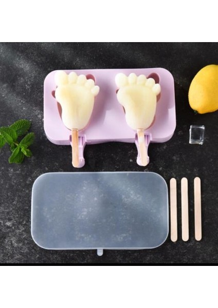Stil 3 Dondurma Kalıbı 4 Buz Popsicle Kalıp Seti Popsicle Dondurma Kalıbı Buz Tepsisi Diy Dondurma Sopa ve Kapaklı Yeniden Kullanılabilir Mutfak Aracı (Yurt Dışından)