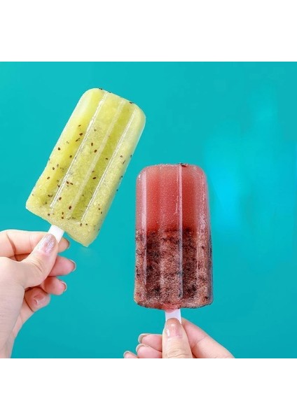 Stil 3 Dondurma Kalıbı 4 Buz Popsicle Kalıp Seti Popsicle Dondurma Kalıbı Buz Tepsisi Diy Dondurma Sopa ve Kapaklı Yeniden Kullanılabilir Mutfak Aracı (Yurt Dışından)
